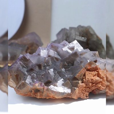 巴基斯坦螢石方解石共生天然礦物晶體原礦石居家桌面收藏擺件