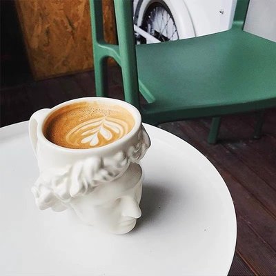 特價！NEW ㊣西班牙DOIY陶瓷阿波羅花瓶咖啡杯插花器桌面擺件飾品馬克杯