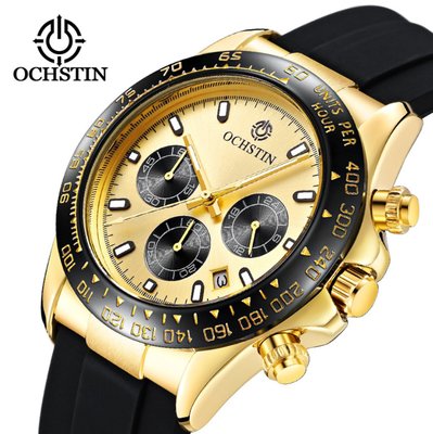 【潮裡潮氣】OCHSTIN奧古斯登多功能石英表矽膠錶帶運動夜光防水手錶GQ6103