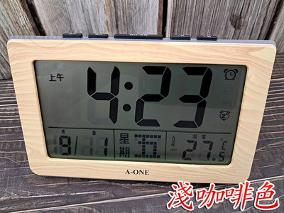 C&F 【A-one】附贈電池 座掛兩用中文語音報時LCD電子鐘/鬧鐘/日期/星期/溫度 TG-088