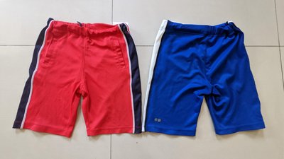 Uniqlo 排汗短褲 2件組-藍+紅-男童 身高110-125