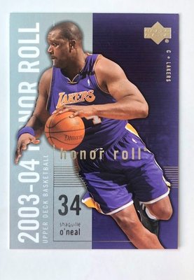 NBA 2004 Upper Deck Honor Roll  Shaquille O'Neal  #38 球員卡