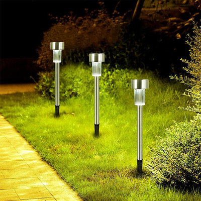 戶外太陽能草坪燈 不銹鋼IP44防水LED花園裝飾庭院景觀地插路燈