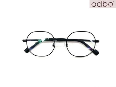光寶眼鏡城(台南) odbo 八角型鈦ip眼鏡*od1824 /C1腳145mm,專利無螺絲彈簧腳,
