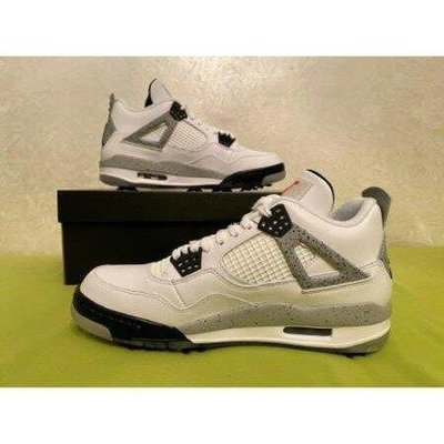 【正品】款 Air Jordan 4 Golf “White Cement” 白水泥 CU9981-100 籃球潮鞋
