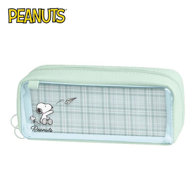 史努比 皮質 透明筆袋 鉛筆盒 筆袋 化妝包 收納包 Snoopy PEANUTS【025249】