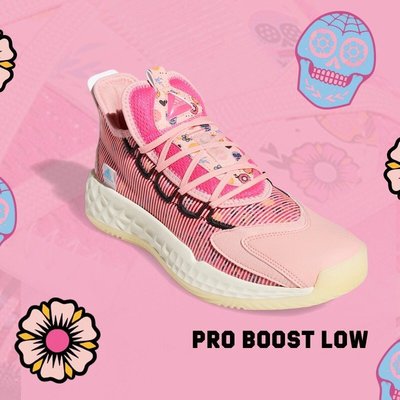 ADIDAS PRO BOOST GCA LOW 粉色 亡靈節 彩色 團隊基礎 耐磨 防滑 籃球鞋 FZ3163