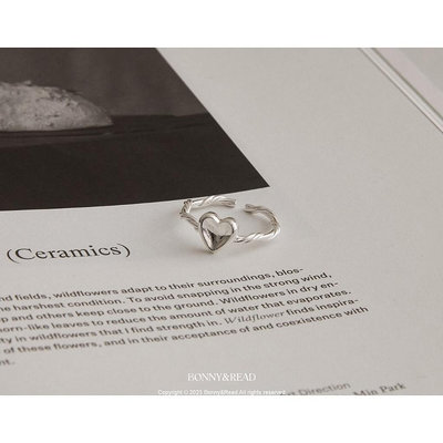 【Bonny & Read】愛心系列 - 暢銷戒指 可調式戒指 純銀 飾品 韓國製【全現貨賣場】