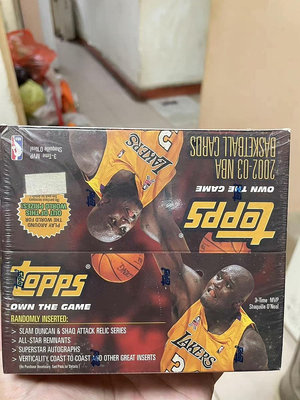 NBA球星卡盒2002年topps博姚明新秀卡奧尼爾鄧肯低編