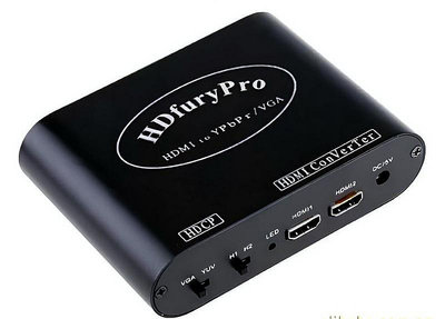 HDFURY PRO HDMI TO YPBPR VGA HDMI 轉 色差 轉接器 1080P 可接3.5MM音效輸出
