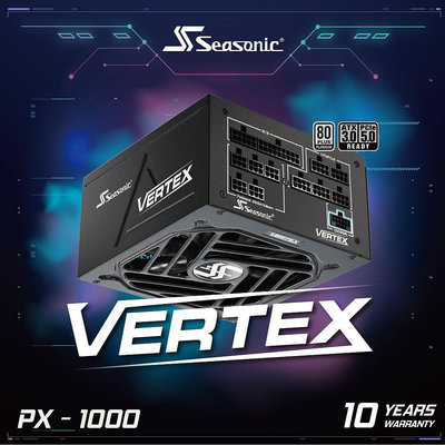 【澄名影音展場】海韻 Seasonic VERTEX PX-1000 ATX3.0 電源供應器 白金/全模 (編號:SE-PS-VEPX1000)