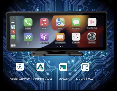 ~現貨保固一年~RX10可攜式10吋觸控螢幕 無線CarPlay Android Auto手機鏡像螢幕