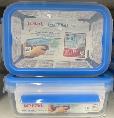 11/26前 一次買2個 單個特價173 德國製 Tefal 法國特福Masterseal PP保鮮盒0.55L/個 無縫膠圈塑膠保鮮盒 頁面是單價