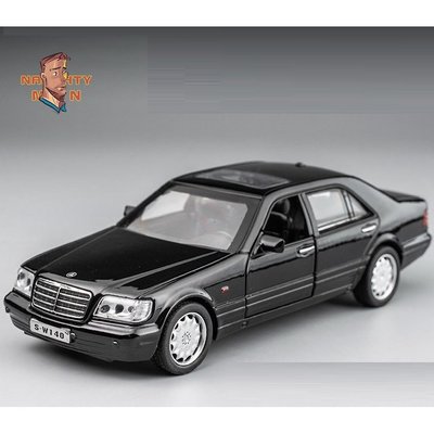 SUMEA [NAU-MAN]1:32 Benz 賓士 S-class W140合金汽車模型精緻模型車聲光開門玩具