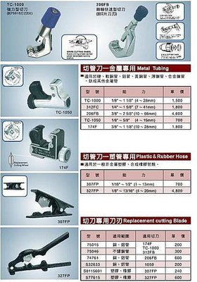 ㊣宇慶S舖㊣ imperial 切管刀 塑管用 307FP 強力型切刀 其他規格歡迎洽詢
