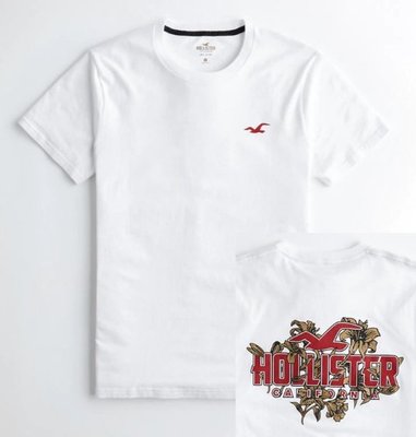 HCO Hollister 海鷗 短袖 T恤 現貨 印花 白色 印花logo