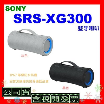 台灣公司貨+開發票 SONY SRS-XG300藍牙喇叭 SRSXG300喇叭 XG300