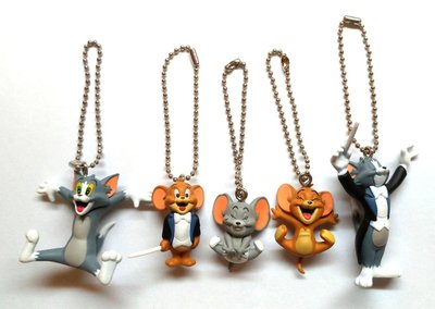「全五款」湯姆貓與傑利鼠 Tom and Jerry 小不點 泰菲 Tuffy 吊飾 公仔 扭蛋 轉蛋 人偶