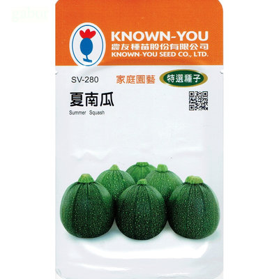 種子王國 夏南瓜 Summer Squash (sv-280) 綠球  【蔬果種子】農友種苗特選種子 每包約10粒