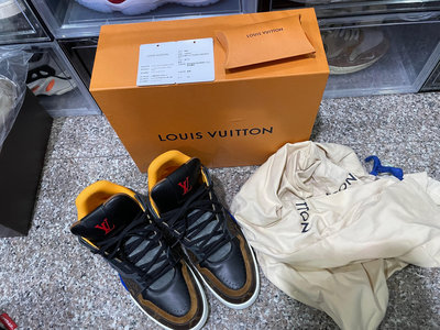 6折賠售超優質二手拍賣唯一超熱門限量款 LV Trainer Sneaker Louis Vuitton 運動鞋 樂高配色 拼接 1A8AAS