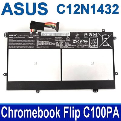 ASUS C12N1432 2芯 原廠電池 Chromebook Flip C100PA C100PADB02