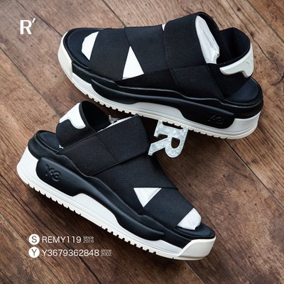 R'代購 Y-3 Hokoro Hokori Wedge Sandals adidas Y3 山本耀司 黑 涼鞋 拖鞋 GX1059