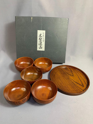 日本木胎漆器飯碗、茶盤，實木制作，紋理清晰漂亮，優先木材，做
