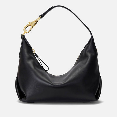 代購Lauren Ralph Lauren Kassie Leather Shoulder Bag法式自在隨性半月包