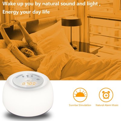 亞馬遜新款喚醒燈 模擬日出自然喚醒鬧鐘 起床燈LED顯示日出鬧鐘