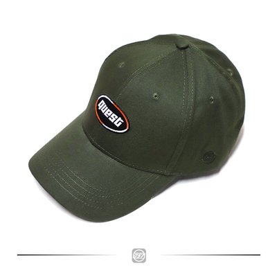 【QUEST】PATCH CAP 貼布 電繡 刺繡 老帽 彎帽 棒球帽 帽子 軍綠色 小LOGO