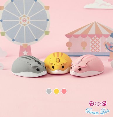 夢幻拉拉♥【預購】可愛少女 惡搞 倉鼠 老鼠 小動物 造型 無線滑鼠 3C B00090