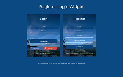 Register Login Widget 響應式網頁模板、HTML5+CSS3、網頁特效 #07092A