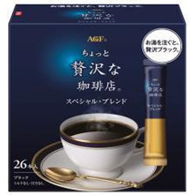 大特價 日本AGF贅沢咖啡店  即溶咖啡 特選豆（金） 26入【JJ日貨】