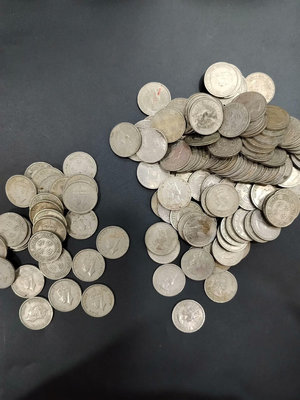 二手 香港硬幣1951年英皇喬治六世硬幣(男皇頭像)5毛五毫銀仔9 錢幣 紀念幣 紙幣【古幣之緣】1126