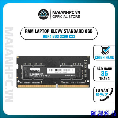 阿澤科技Klevv 標準 8GB 筆記本電腦內存 (1x8GB) DDR4 總線 3200 C22 - KD48GS88C-32