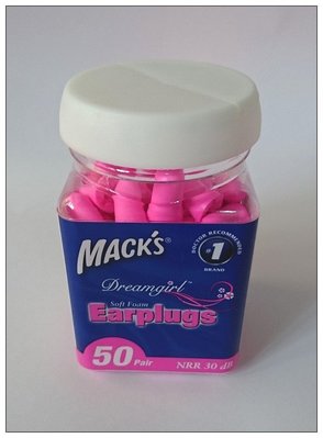【雍容華貴】美國Mack's Dreamgirl Soft Foam Earplugs女用耳塞50對入/罐,睡眠.游泳用