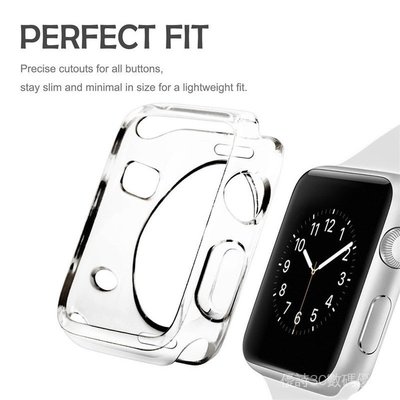 適用蘋果手錶Apple Watch SE 7 6 5 4 3保護殼 透明錶殼 蘋果軟殼蘋果手錶保護殼 iwatch保護殼