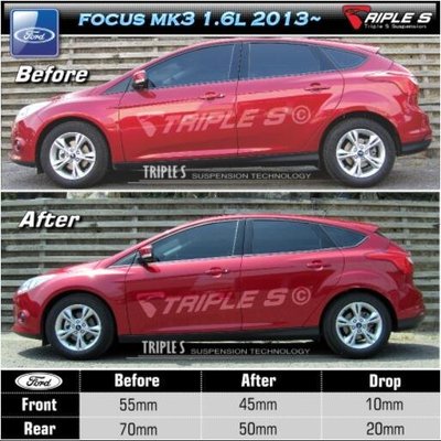 【酷熊】Triple S(TS)短彈簧Ford 福特 Focus MK3 2013~ 1.6 可搭配KYB Bilstein 避震器 總成
