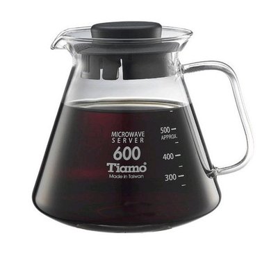 Tiamo 咖啡花茶壺 耐熱玻璃壺 耐熱玻璃咖啡花茶壺 600ml 可微波玻璃壺