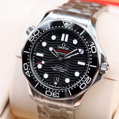 OMEGA 歐米茄 手錶 機械錶 42mm 300M 黑海馬 陶瓷圈 黑面盤 21030422001001