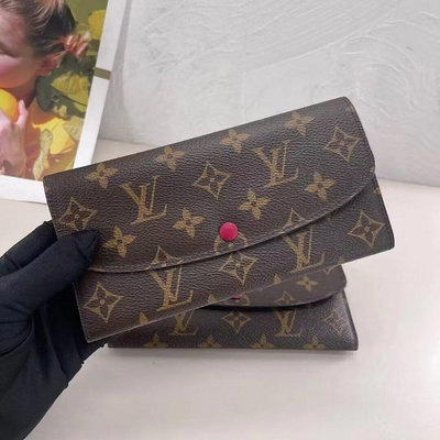 橘子精品 LV 路易威登 Emilie系列 豆豆長夾 翻蓋 錢包 長夾 手拿包 皮夾 M60697 現貨