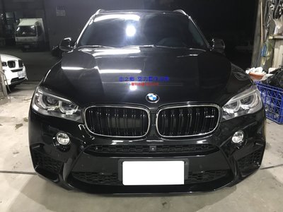 車之鄉 BMW 新X5 X6  F15  F16 / F85 F86 外框電鍍中間雙柵亮黑鼻頭 , 另有全亮黑款式