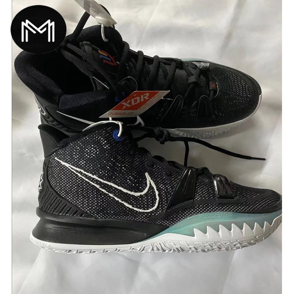 正品】NIKE KYRIE 7 EP BLACK 黑白籃球透氣XDR耐磨KI7厄文CQ9327-002