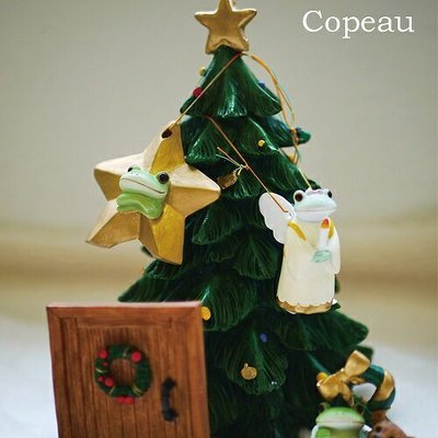 《齊洛瓦鄉村風雜貨》日本雜貨zakka 日本青蛙小公仔擺飾 桌上裝飾 天使 聖誕節裝飾 聖誕樹吊飾