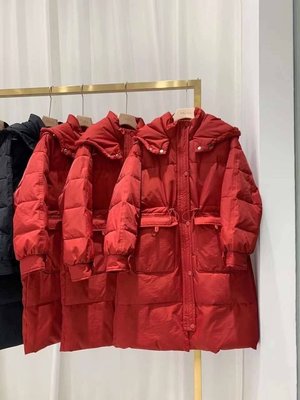 （架）韓國衣衣~長版羽絨外套~現貨紅……（低溫適合）推薦推薦