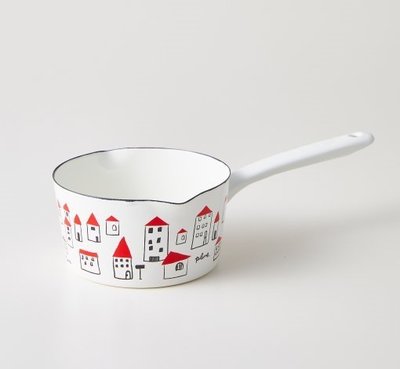 【Apple 艾波好物】日本豐珐瑯 Plune 紅屋子 琺瑯牛奶鍋 單柄鍋 牛奶鍋 醬料鍋15cm