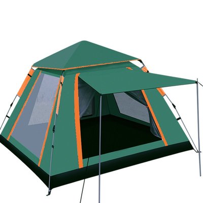 戶外帳篷 加工定制3-4人四方單層帳篷牛津布家庭野餐野營戶外露營帳篷用品