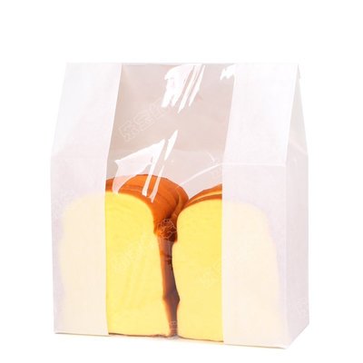 下殺 (null)開窗淋膜 面包吐司袋包裝袋食品牛皮紙袋450g土司袋子100個可訂做