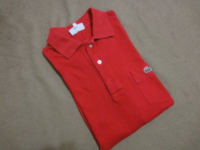 (抓抓二手服飾)  LACOSTE  POLO衫  紅色   4號   (X34)