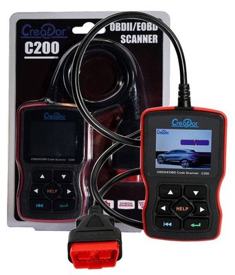 台灣發貨 汽車OBD2行車電腦診斷儀 Creator C200 引擎偵測器 高配版升级款（支持升级） 替代OM123